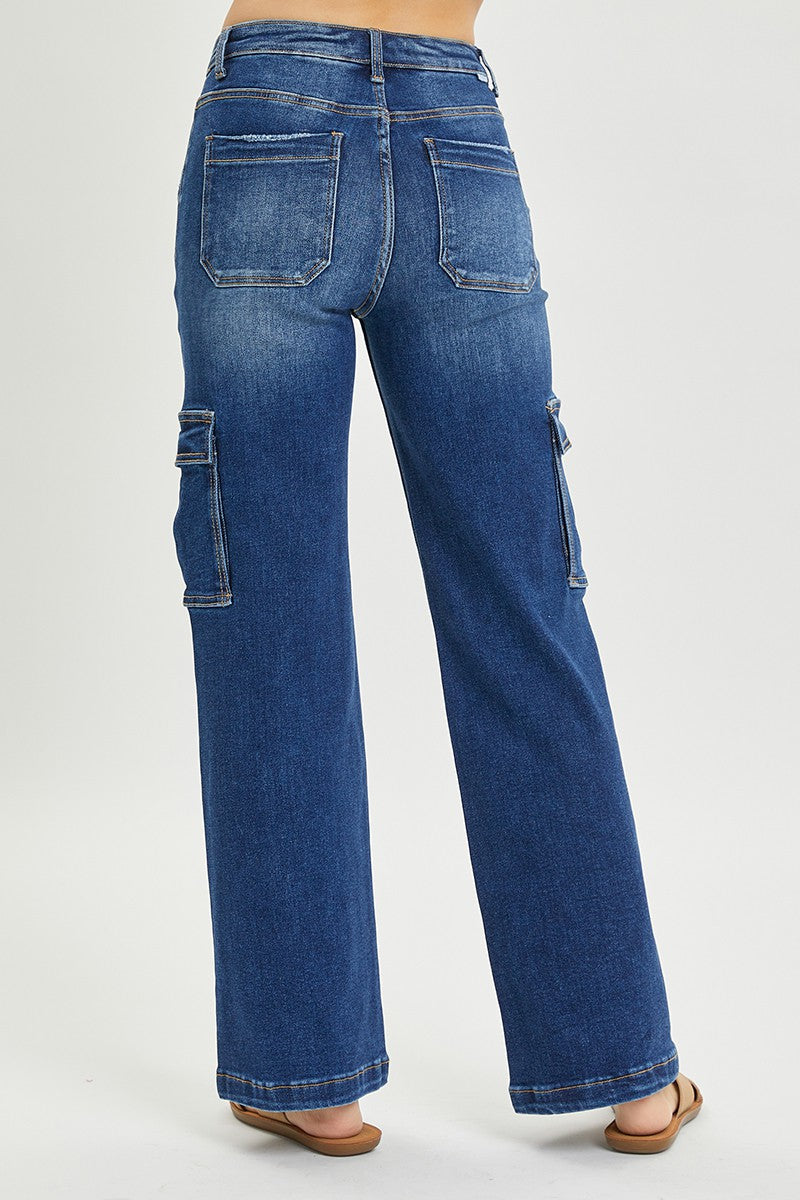 Gemma High Rise Cargo Jeans